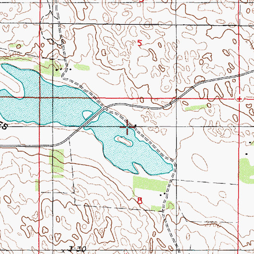 Topographic Map of Chain Lake School, NE