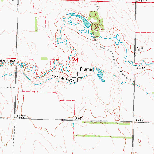 Topographic Map of Champion Canal, NE