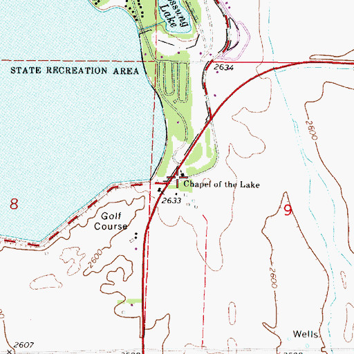 Topographic Map of Chapel of the Lake, NE