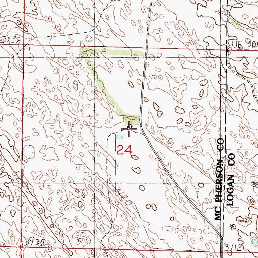 Topographic Map of Chapman Ranch, NE