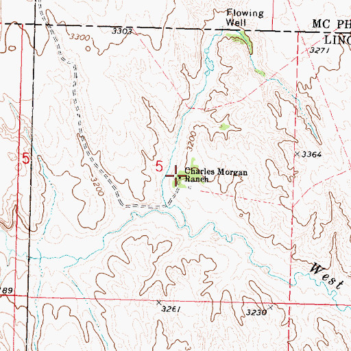 Topographic Map of Charles Morgan Ranch, NE
