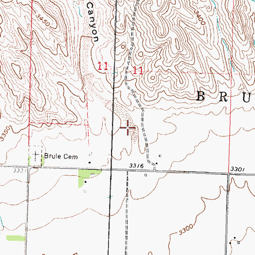 Topographic Map of Chase Canyon, NE