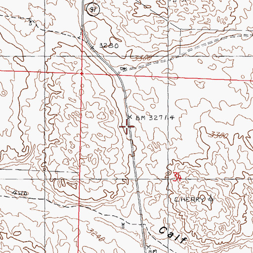 Topographic Map of Cherry School, NE