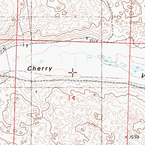 Topographic Map of Cherry Valley, NE