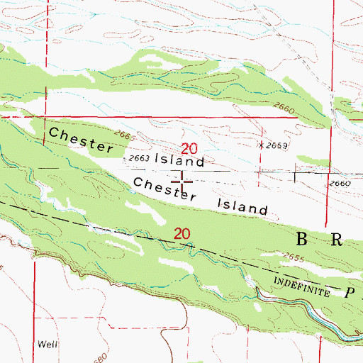 Topographic Map of Chester Island, NE