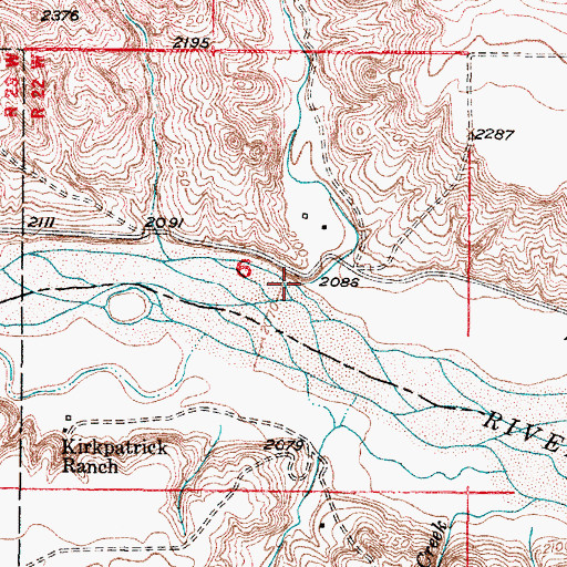 Topographic Map of Chimney Creek, NE