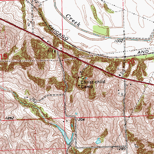 Topographic Map of Christ Child Camp, NE