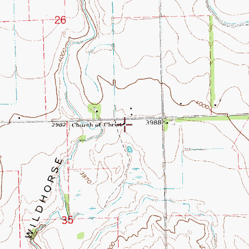 Topographic Map of Church of Christ, NE
