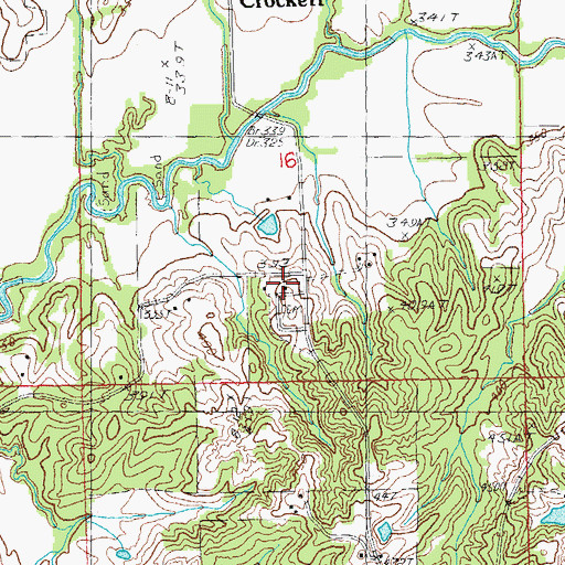 Topographic Map of Mars Hill Church, AR