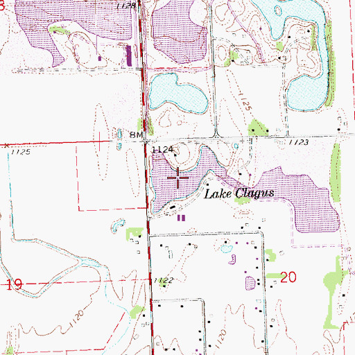 Topographic Map of Lake Clagus, NE
