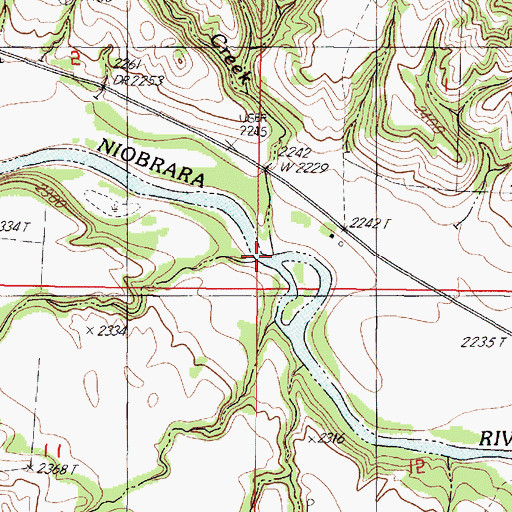 Topographic Map of Clapp Creek, NE
