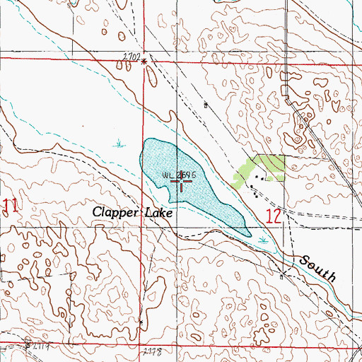 Topographic Map of Clapper Lake, NE