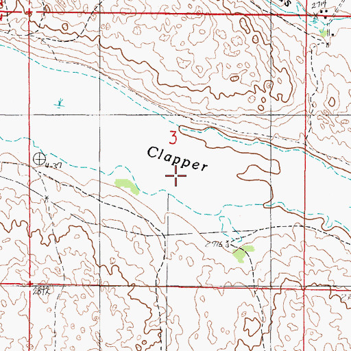 Topographic Map of Clapper Marsh, NE