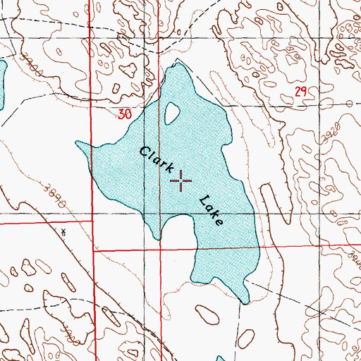 Topographic Map of Clark Lake, NE