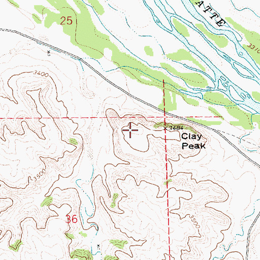Topographic Map of Clay Peak, NE