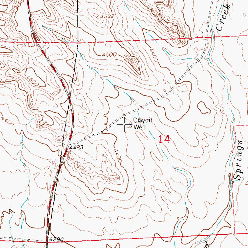 Topographic Map of Claypit Well, NE