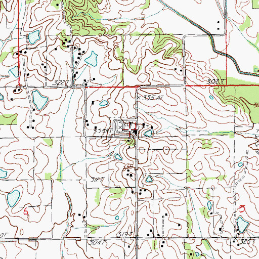 Topographic Map of New Friendship Baptist Church, AR