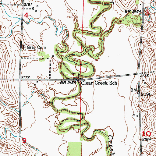 Topographic Map of Clear Creek School (historical), NE