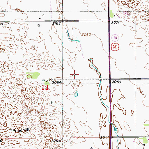 Topographic Map of Clear Creek School, NE