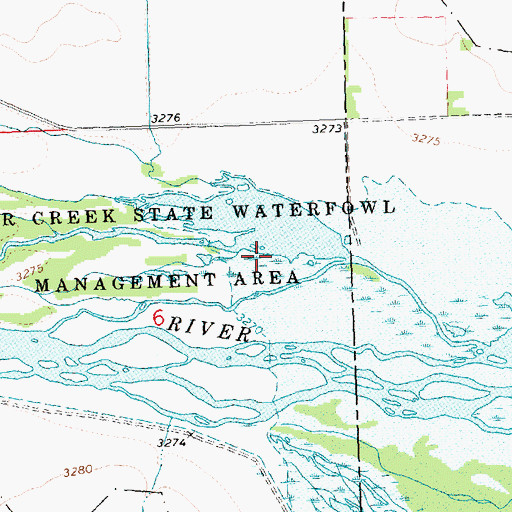 Topographic Map of Clear Creek State Waterfowl Management Area, NE