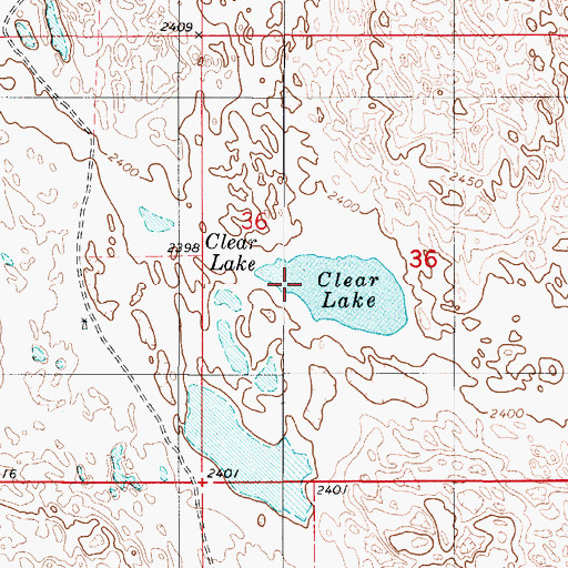 Topographic Map of Clear Lake, NE