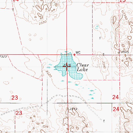 Topographic Map of Clear Lake, NE
