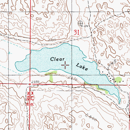 Topographic Map of Clear Lake, NE