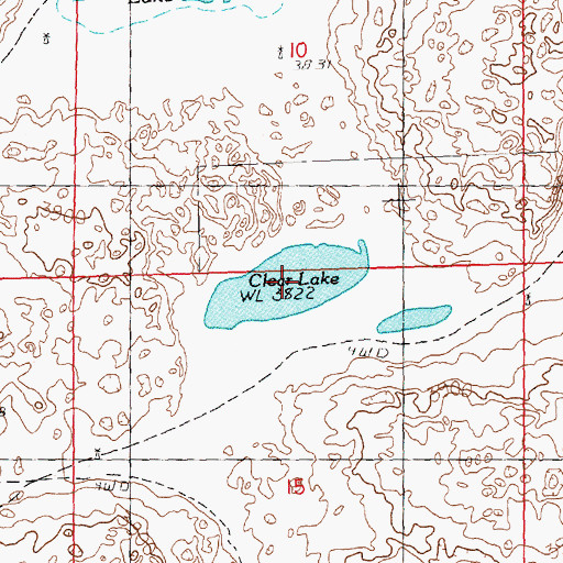 Topographic Map of Clear Lake, NE