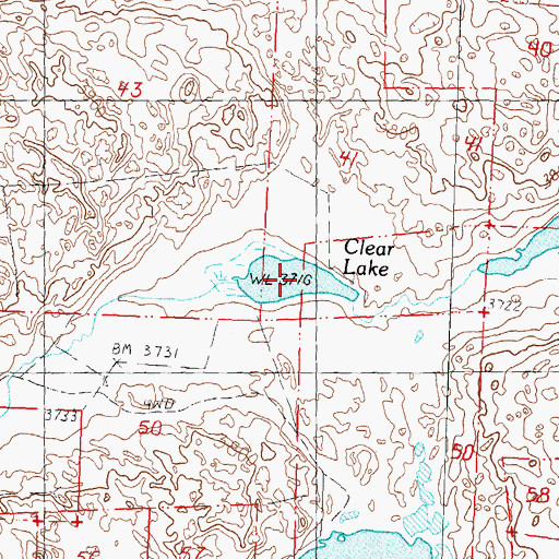 Topographic Map of Clear Lake, NE