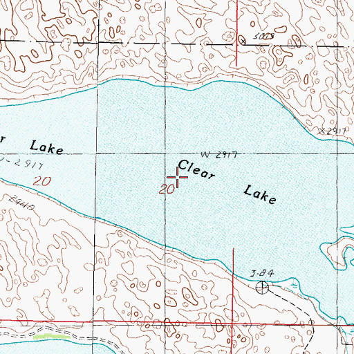 Topographic Map of Clear Lake, NE