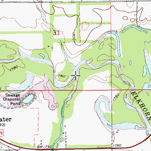 Topographic Map of Clearwater Creek, NE