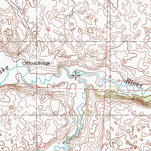 Topographic Map of Clifford Creek, NE
