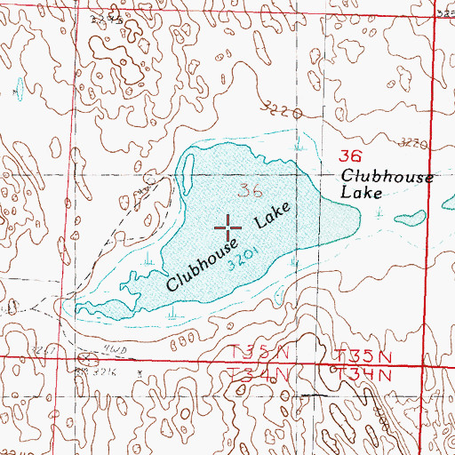 Topographic Map of Clubhouse Lake, NE