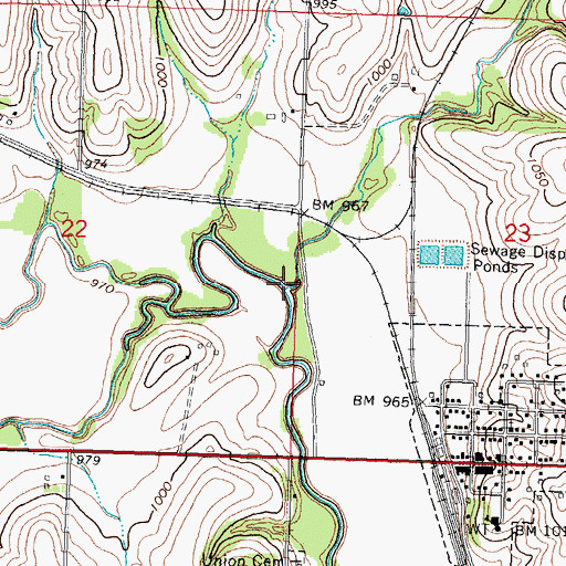 Topographic Map of Coal Creek, NE