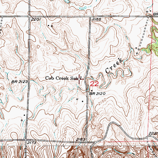 Topographic Map of Cob Creek School (historical), NE