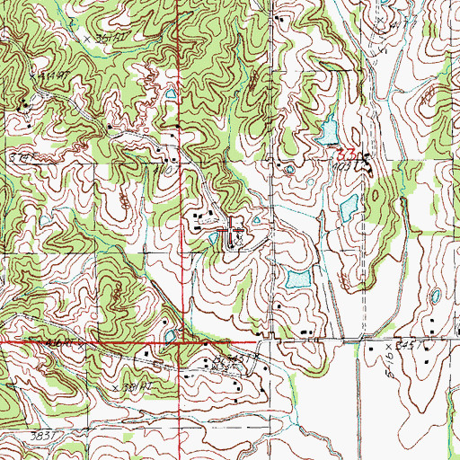 Topographic Map of Ramers Chapel United Methodist Church, AR