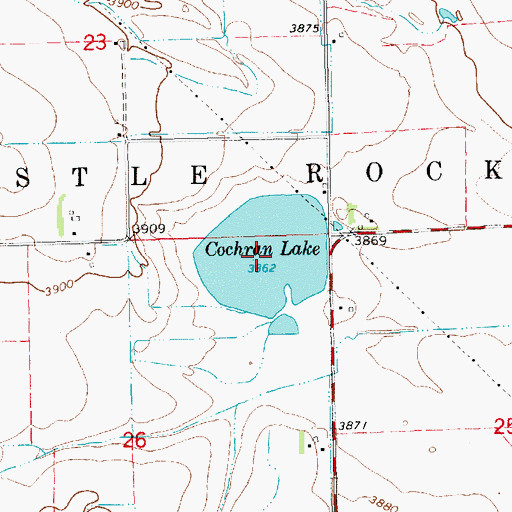 Topographic Map of Cochran Lake, NE