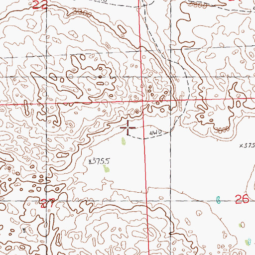 Topographic Map of Cochran Ranch, NE