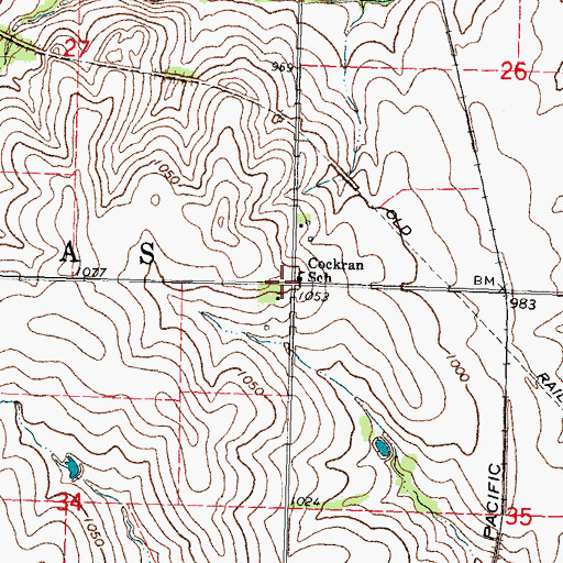 Topographic Map of Cockran School, NE