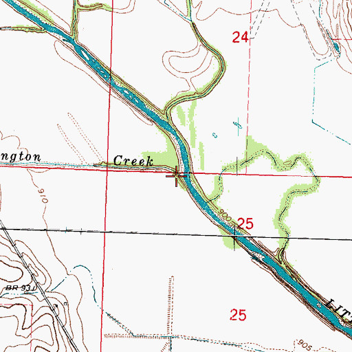 Topographic Map of Codington Creek, NE