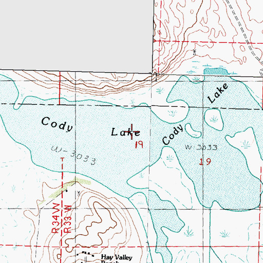 Topographic Map of Cody Lake, SD