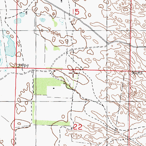 Topographic Map of Cody Lake School, NE
