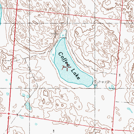 Topographic Map of Coffee Lake, NE