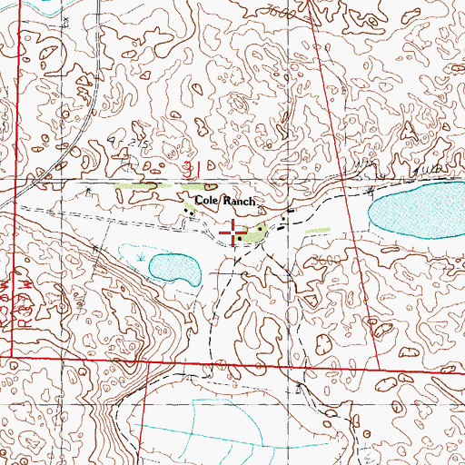 Topographic Map of Cole Ranch, NE
