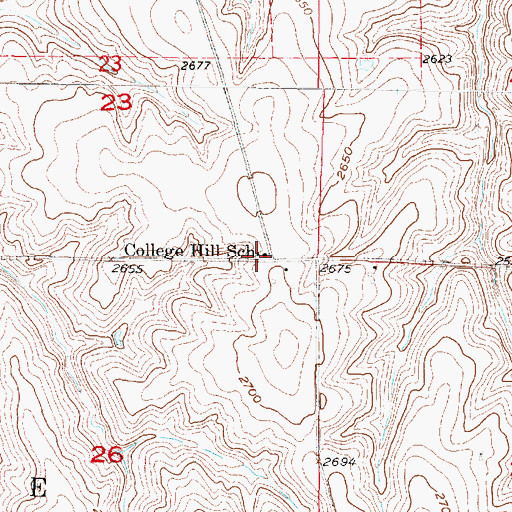 Topographic Map of College Hill School, NE