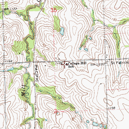 Topographic Map of College Hill School (historical), NE