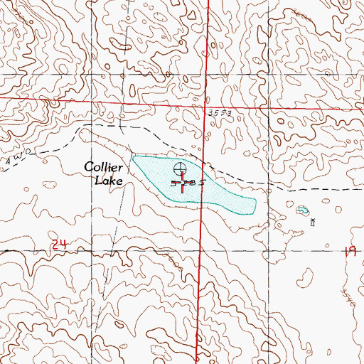 Topographic Map of Collier Lake, NE