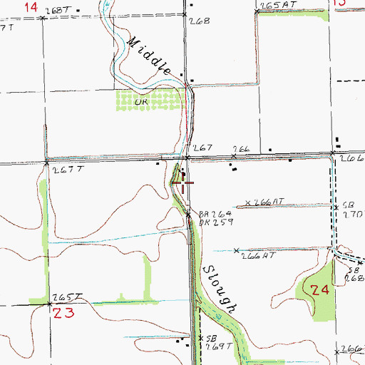 Topographic Map of Union Home Church, AR