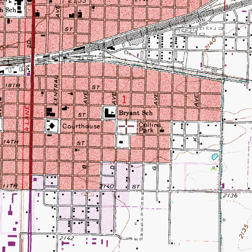 Topographic Map of Collins Park, NE