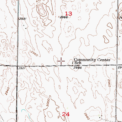 Topographic Map of Community Center School (historical), NE